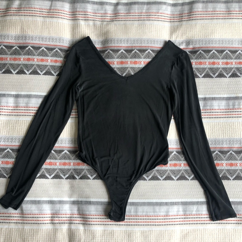 Charcoal gray one piece by LA hearts from Pacsun